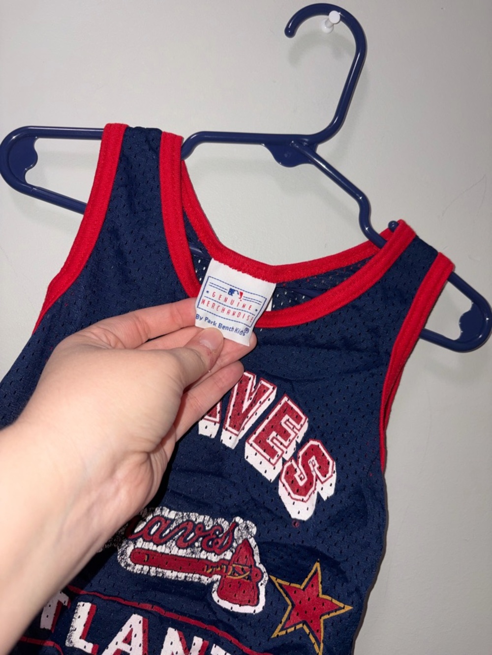 Park bench kids Atlanta braves baseball jersey boys 24 months - Picture 3 of 4